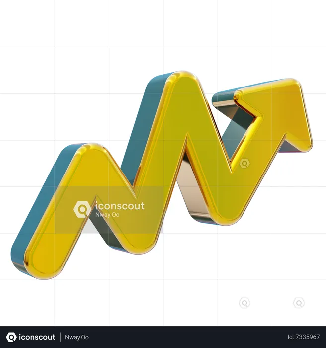 Growth Arrow  3D Icon