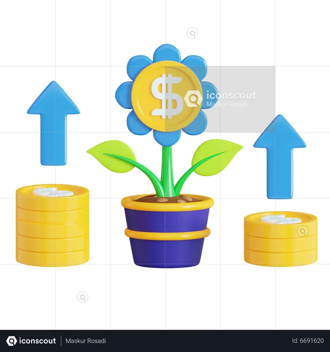 Growth Business  3D Icon