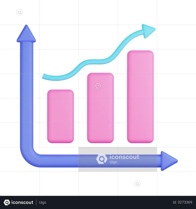 Growth Chart  3D Illustration