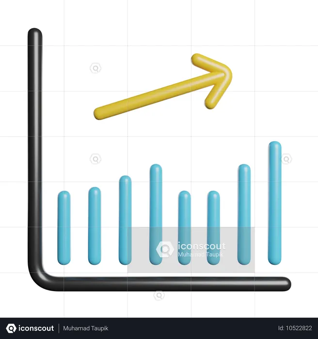 Growth Chart  3D Icon