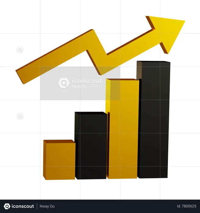 Growth Chart  3D Icon