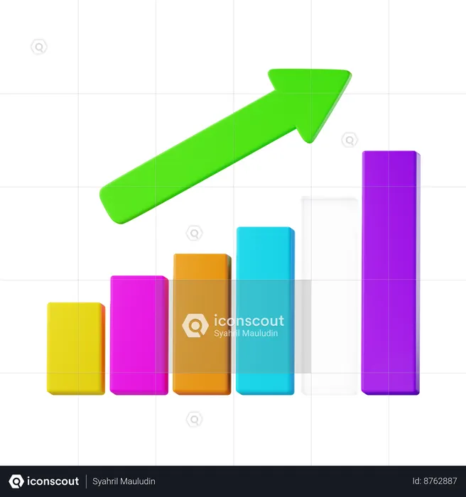 Growth Chart  3D Icon