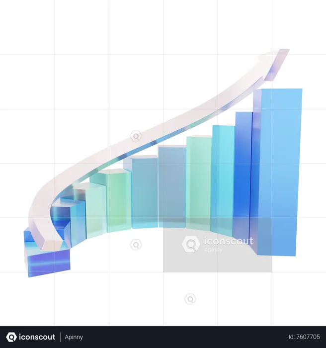 Growth Chart  3D Icon