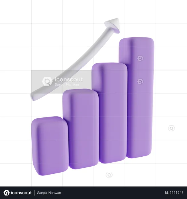 Growth Chart  3D Icon