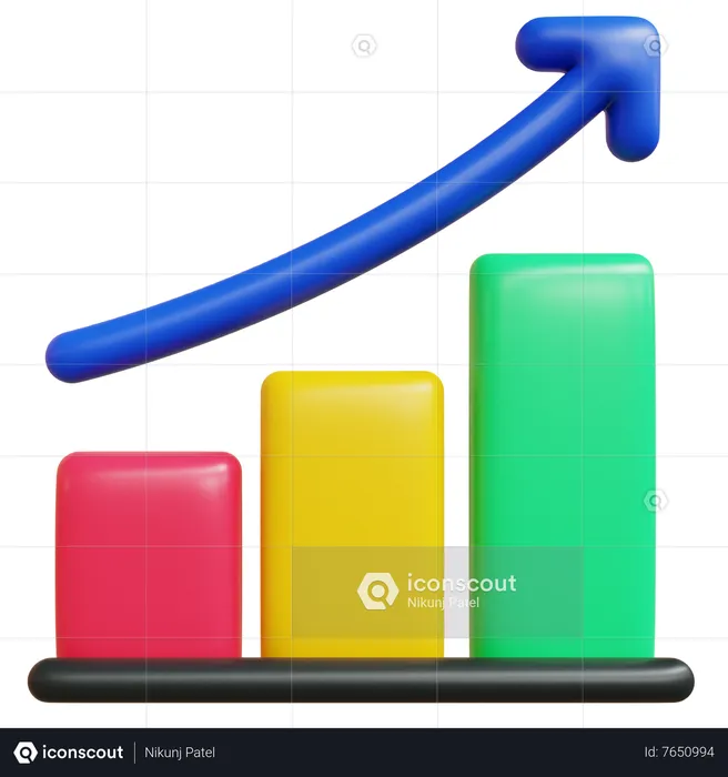 Growth Chart  3D Icon