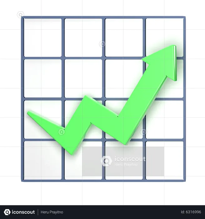 Growth Chart  3D Icon