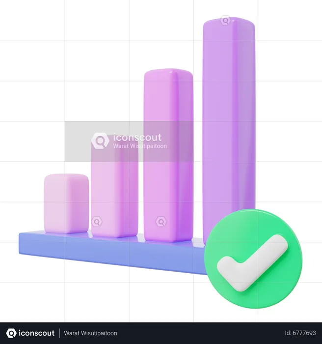 Growth Chart  3D Icon