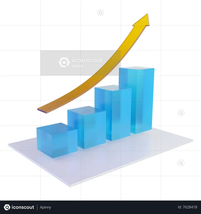 Growth Chart  3D Icon