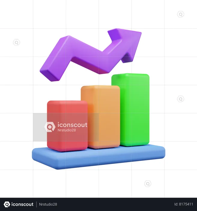 Growth Chart  3D Icon