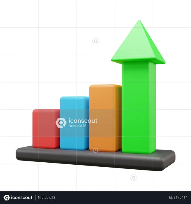 Growth Chart  3D Icon