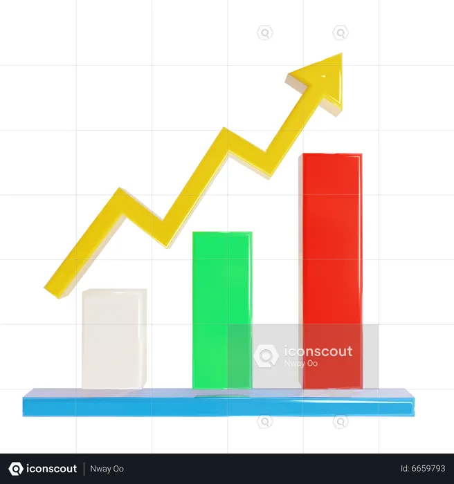 Growth Chart  3D Icon