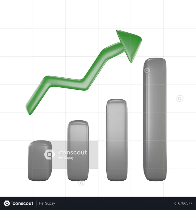 Growth Chart  3D Icon