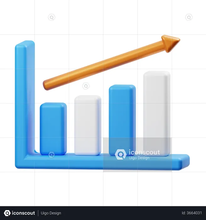 Growth Chart  3D Icon