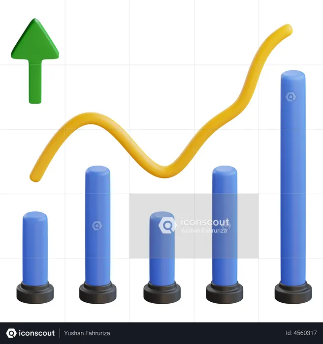 Growth Chart  3D Icon
