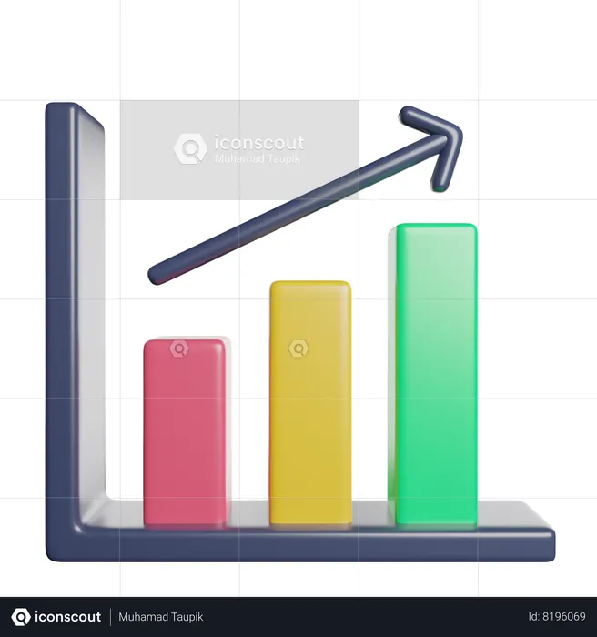 Growth Chart  3D Icon