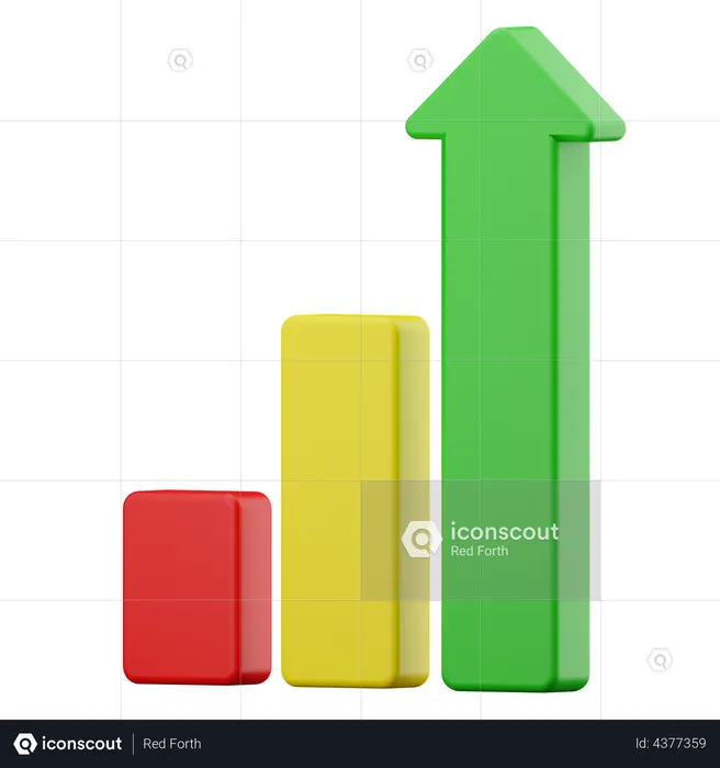 Growth Chart  3D Illustration