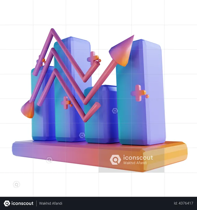 Growth Chart  3D Illustration