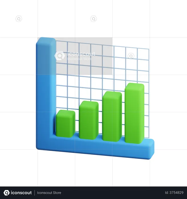 Growth Chart  3D Illustration