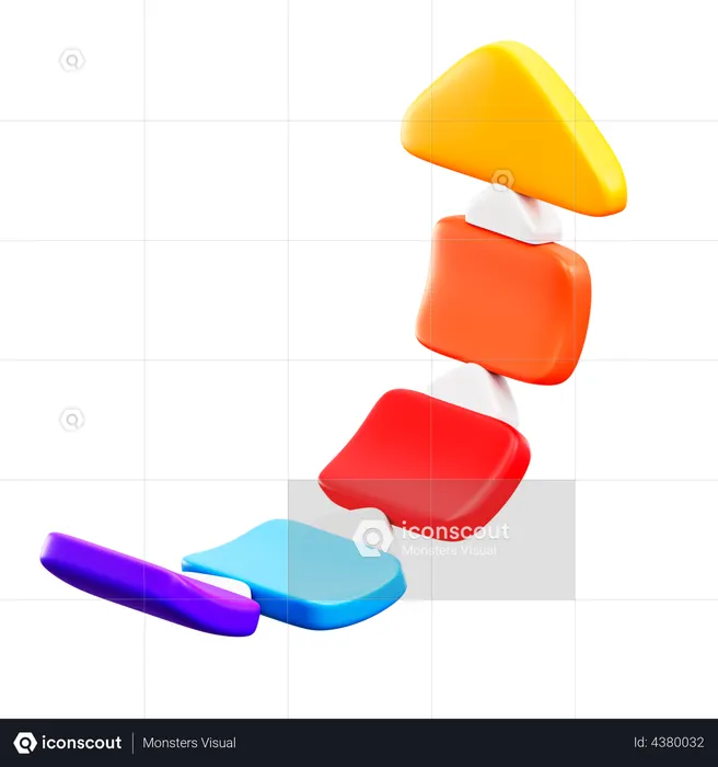 Growth Chart  3D Illustration