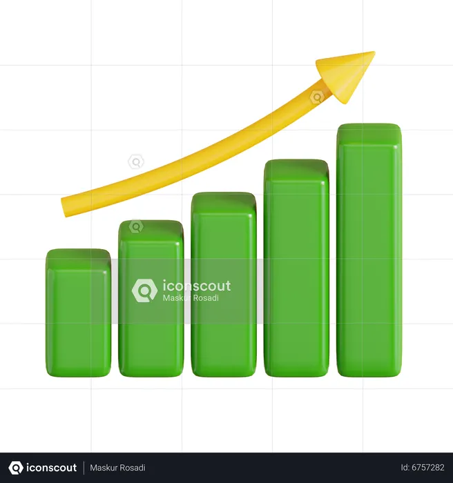 Growth Chart  3D Icon