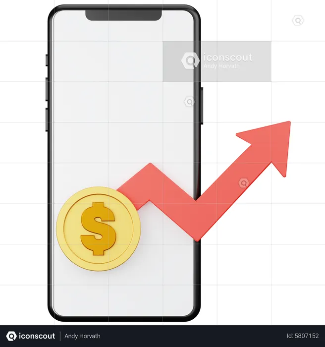 Growth Currency  3D Icon