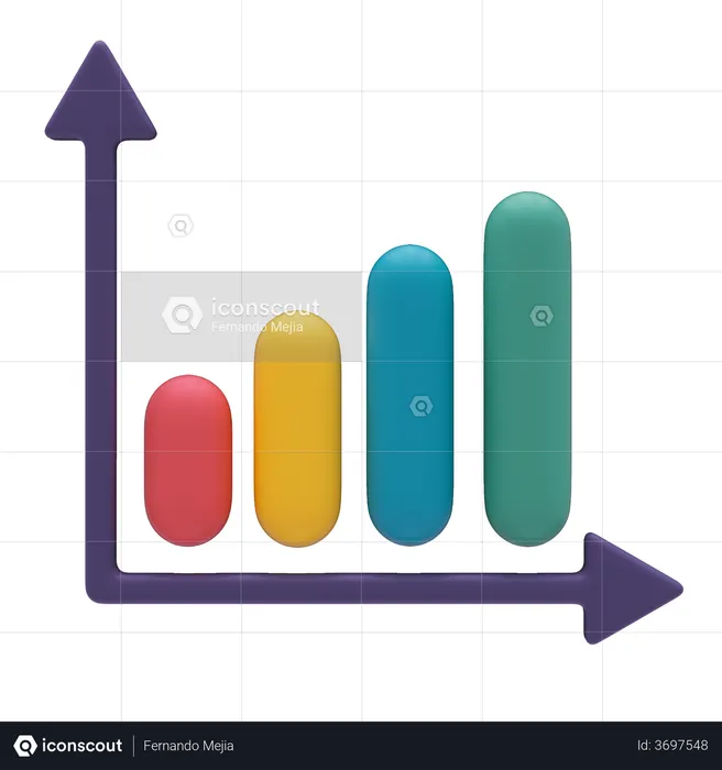 Growth Graph  3D Icon