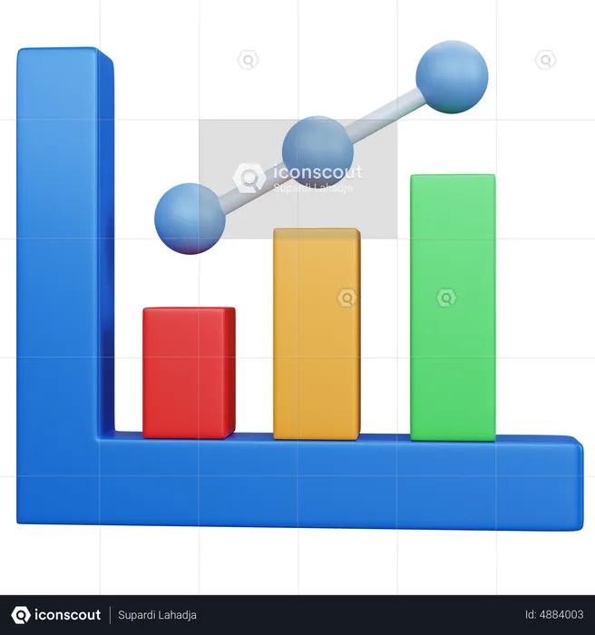 Growth Graph  3D Icon