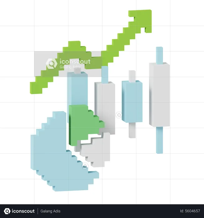 Growth Graph  3D Icon