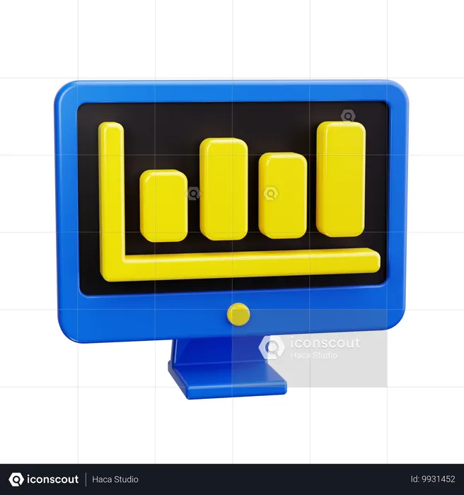 Growth Graph  3D Icon