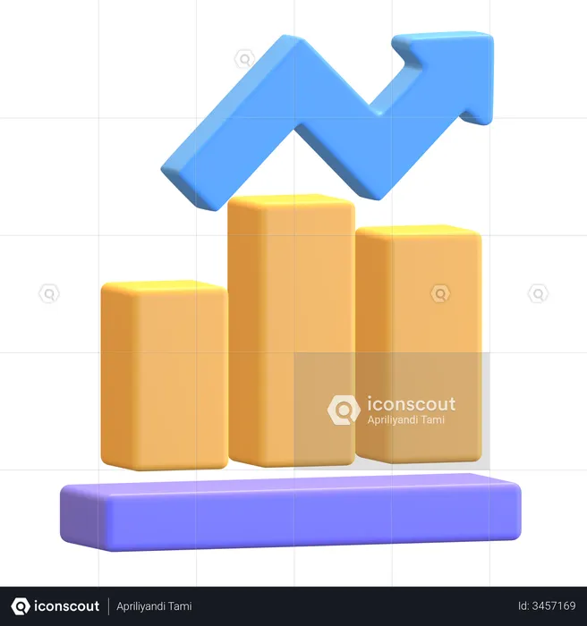 Growth Graph  3D Illustration