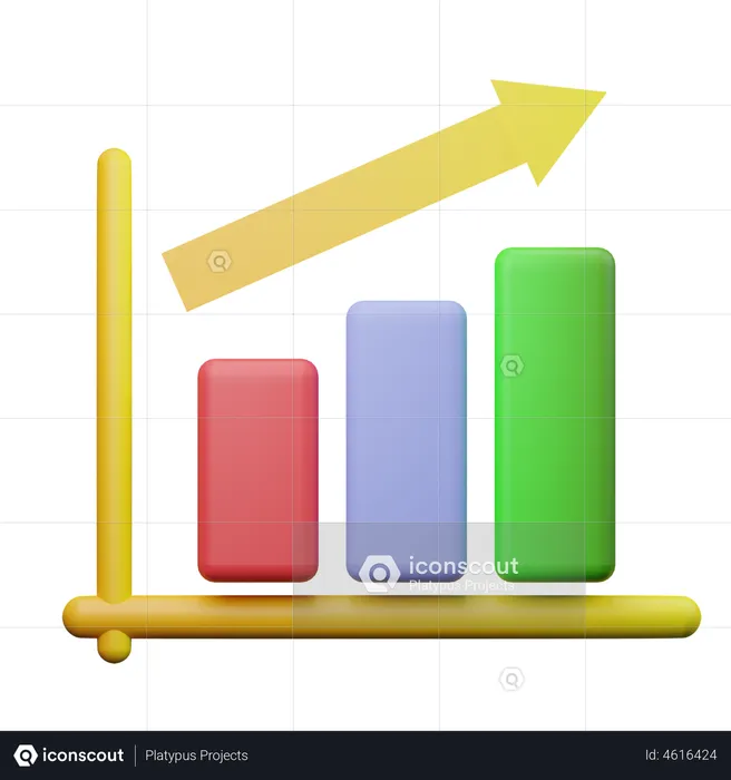 Growth Graph  3D Illustration