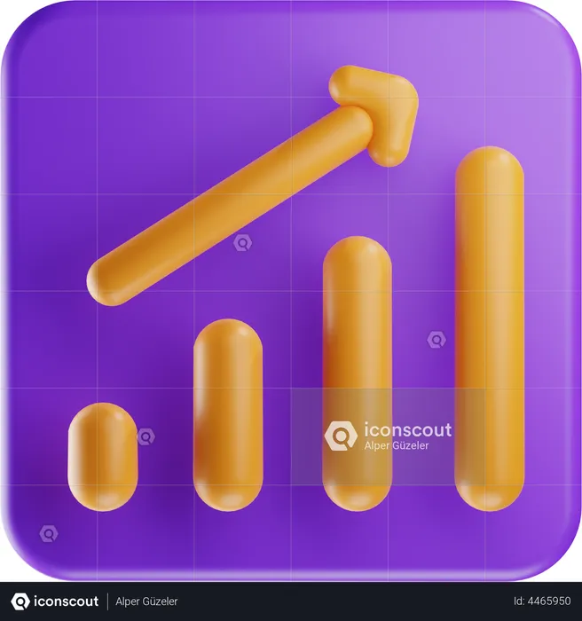 Growth Graph  3D Illustration