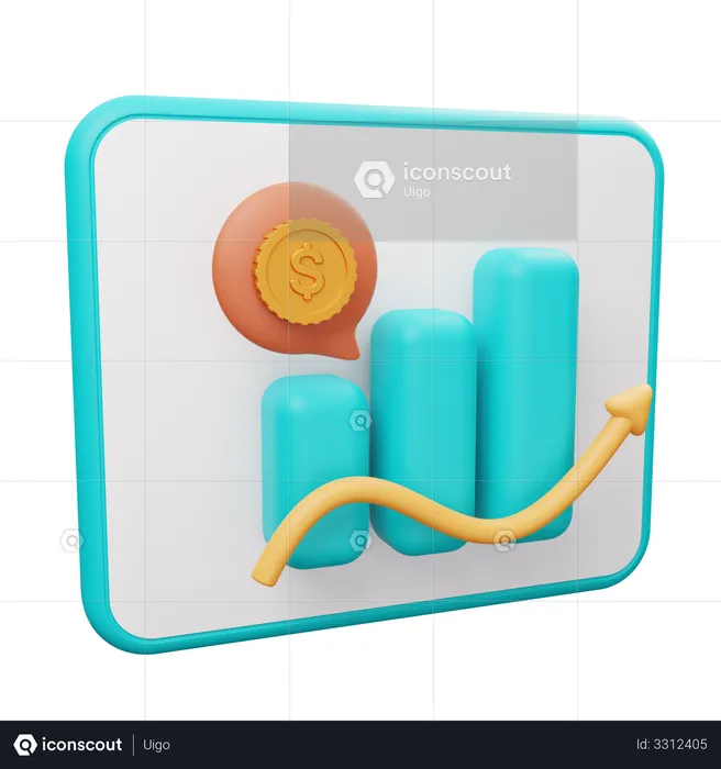 Growth Graph  3D Illustration