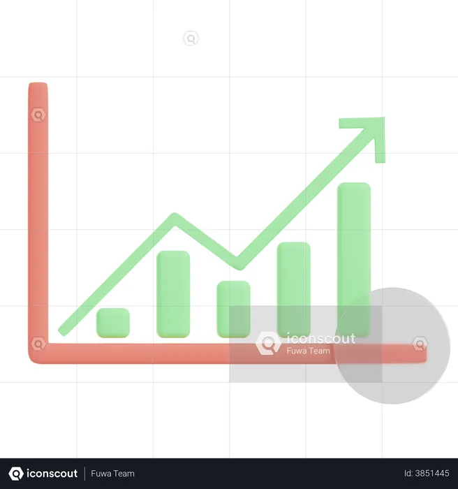 Growth Graph  3D Illustration