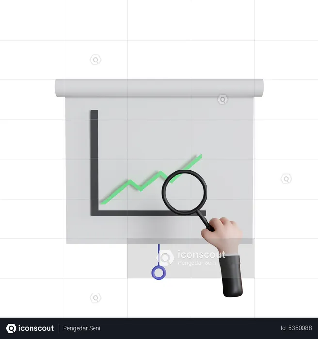 Growth Graph Analysis  3D Icon