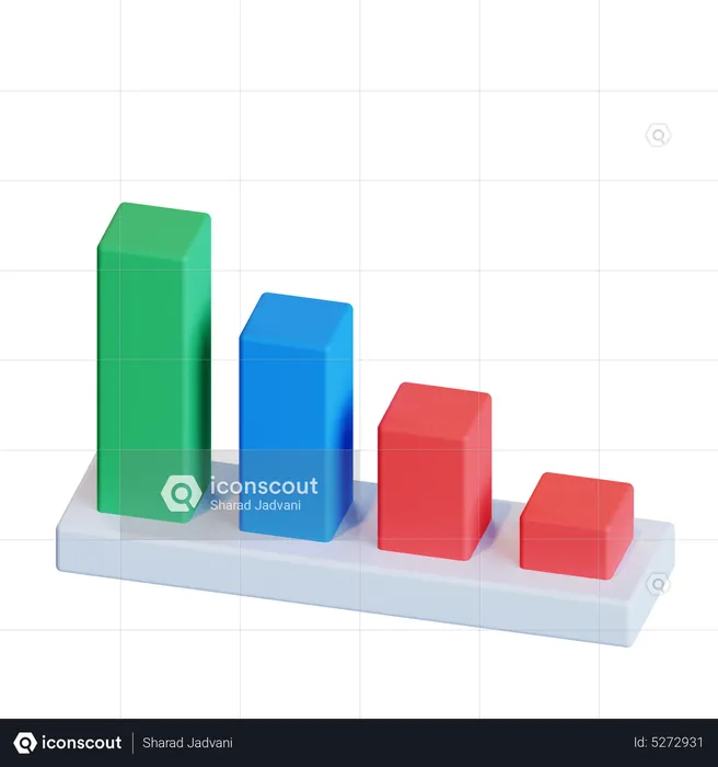 Growth Graph Down  3D Icon