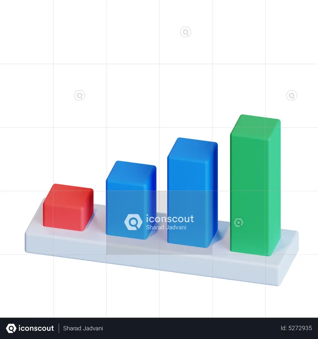 Growth Graph Up  3D Icon