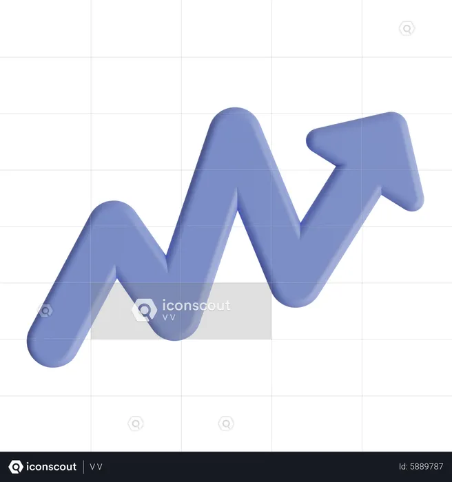 Growth Line  3D Icon