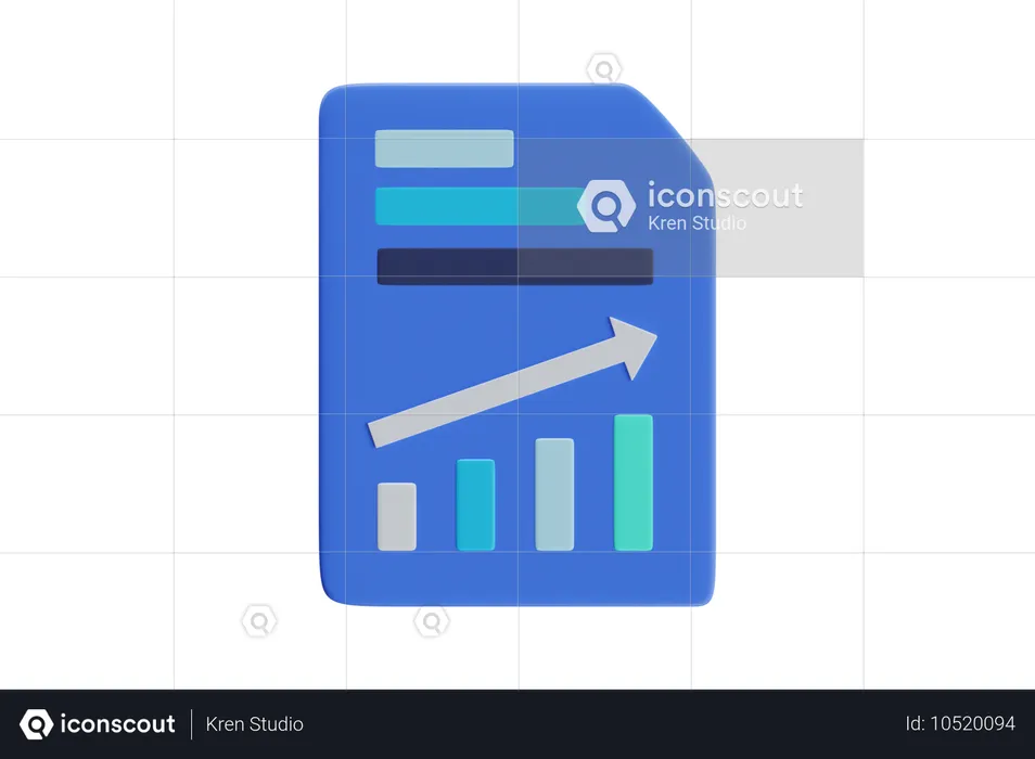 Growth Paper  3D Icon