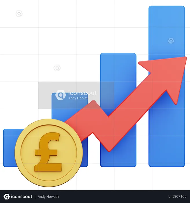 Growth Pound Money  3D Icon