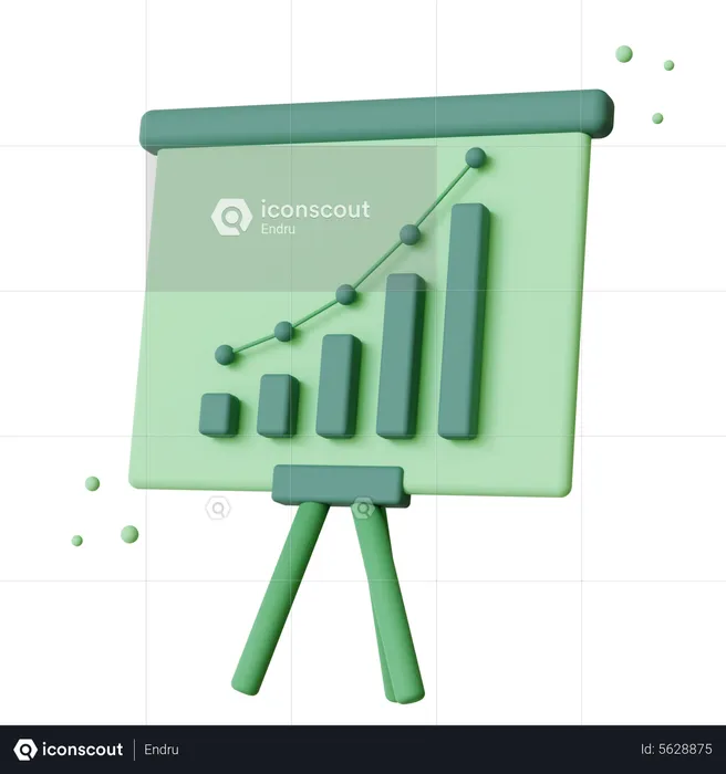 Growth Presentation  3D Icon