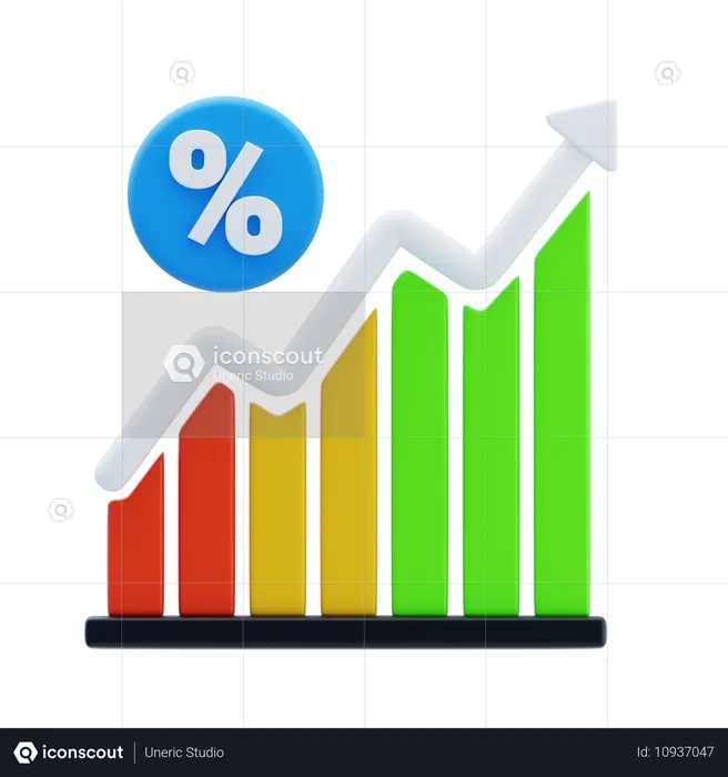 Growth Rate  3D Icon