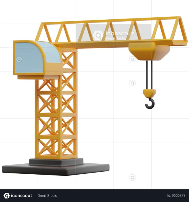 Gru a torre da costruzione  3D Icon