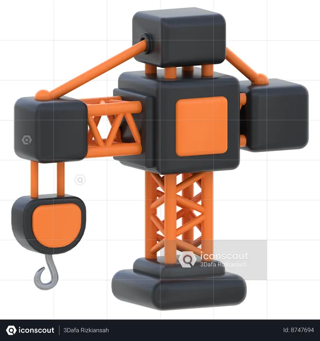 Grua de construccion  3D Icon