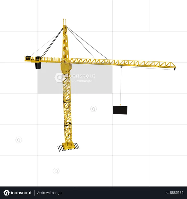 Grua de construccion  3D Icon