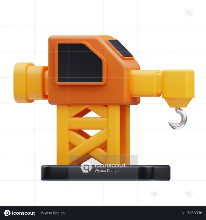 Grua de construccion  3D Icon