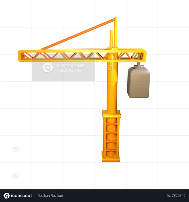 Grua de construccion  3D Icon