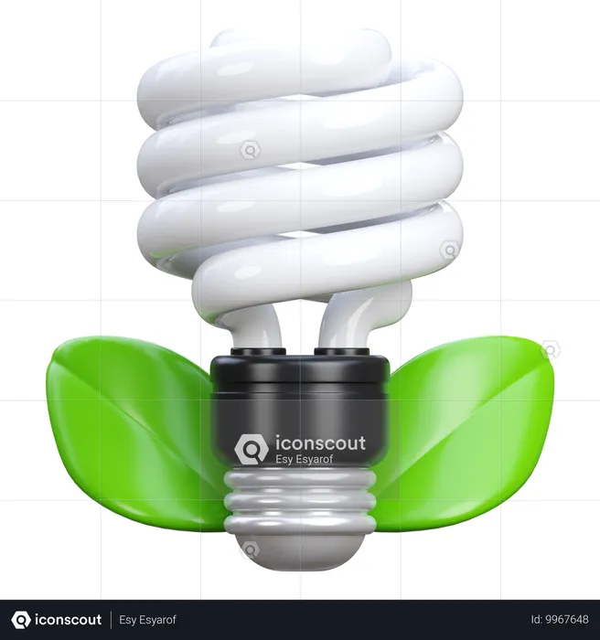 Grüne lampe energie  3D Icon