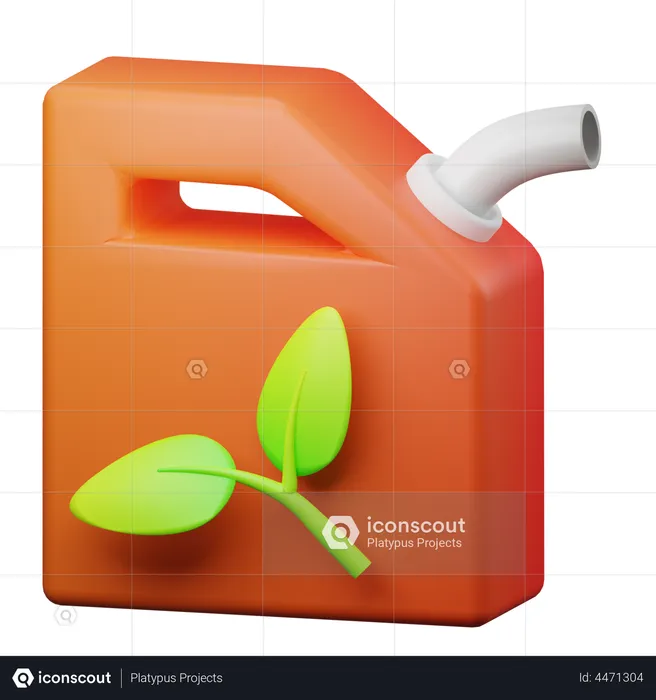 Grüner Kraftstoff  3D Illustration