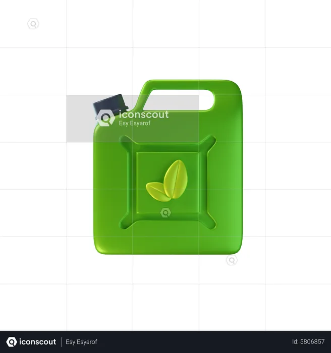 Grüner Kraftstoff  3D Icon